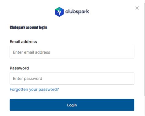 ClubSpark / Account / Sign in.